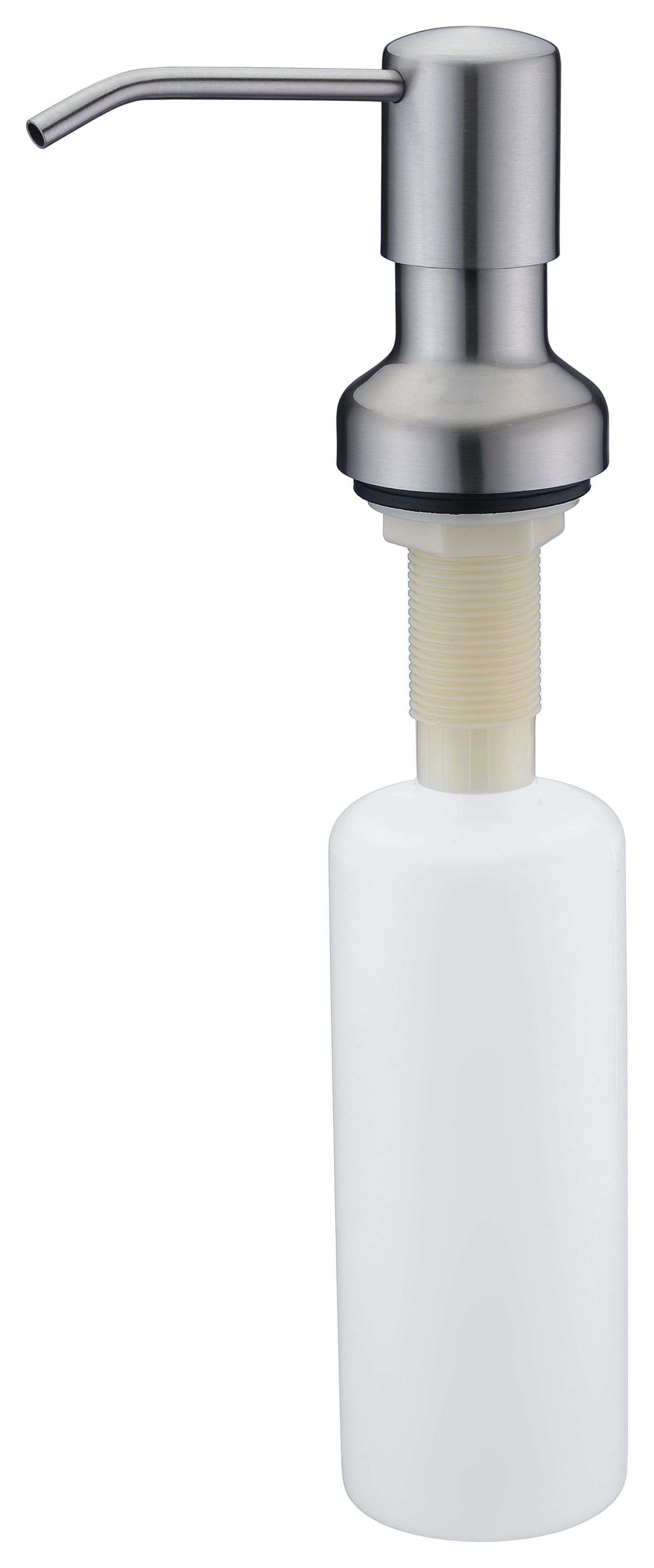 Homemart - Rain 12 oz. Bottle Soap Dispenser in Brushed Nickel
