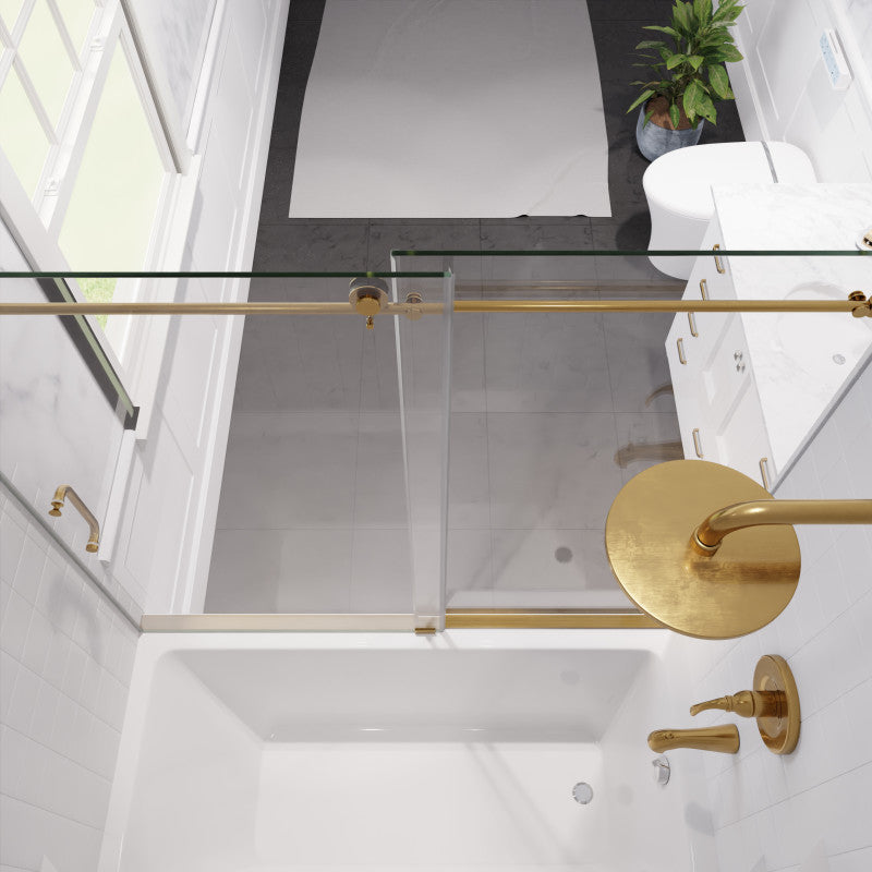 Raymore Series 60 in. x 62 in. Frameless Sliding Tub Door