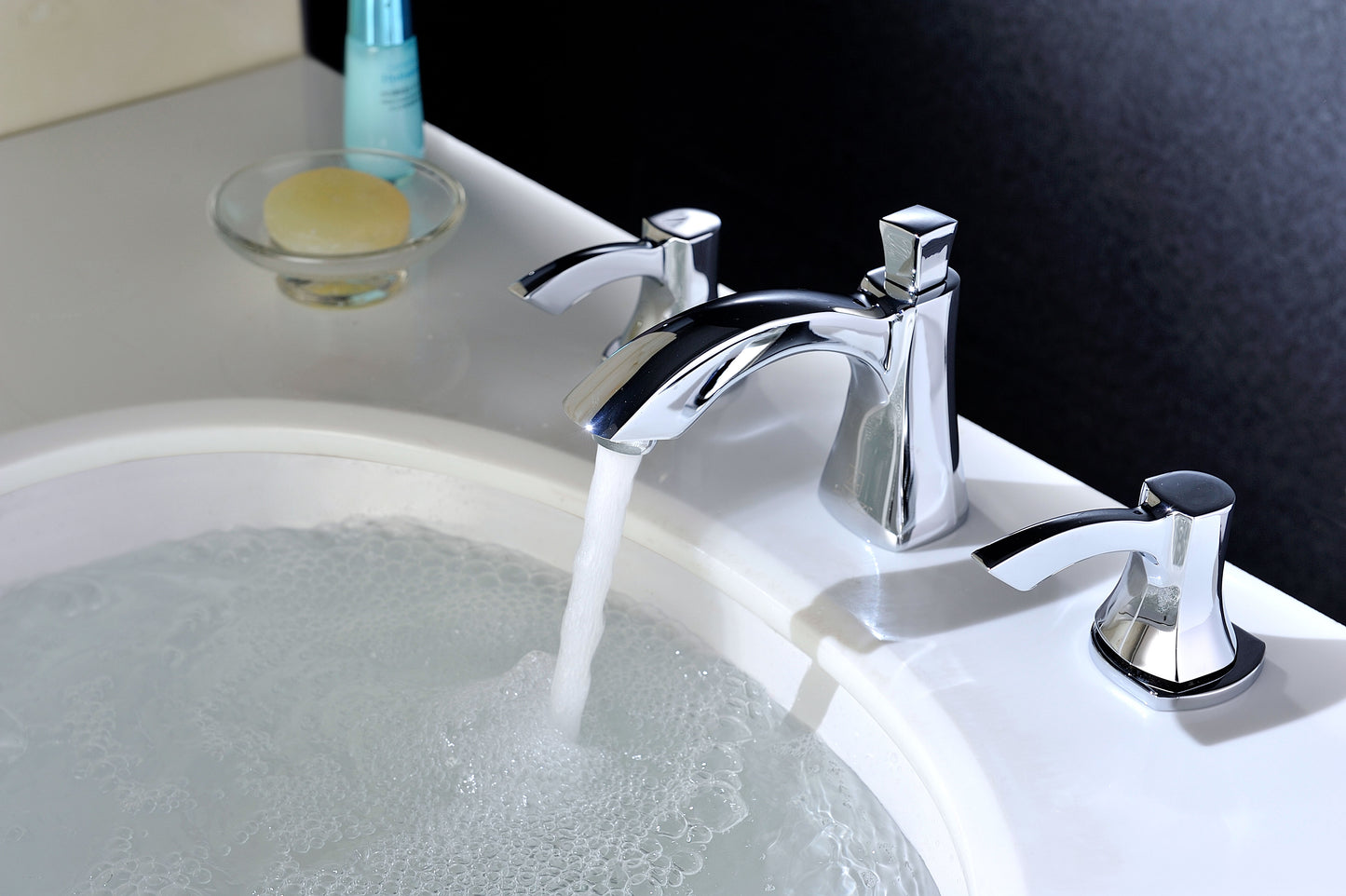Sonata Series 8 in. Widespread 2-Handle Mid-Arc Bathroom Faucet