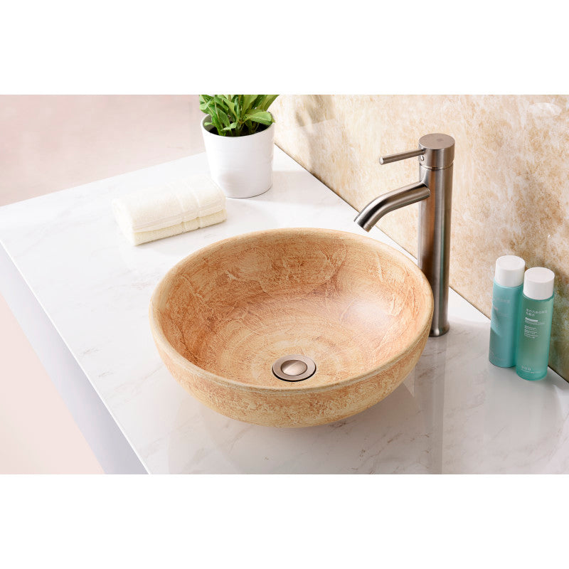 Earthen Series Vessel Sink in Creamy Beige