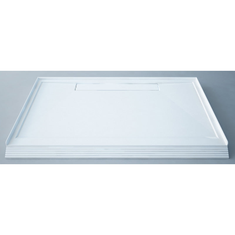 Lex-Class 60 in. x 74 in. Shower Wall Surround and Base in White