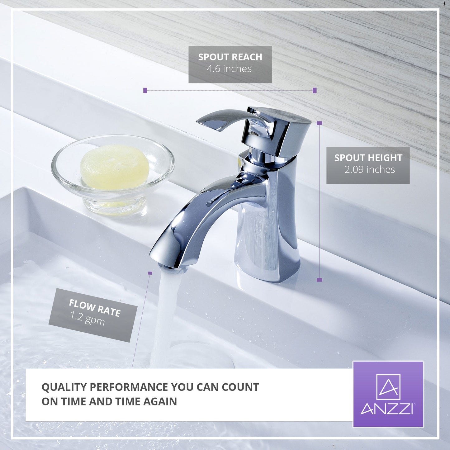 Alto Series Single Hole Single-Handle Mid-Arc Bathroom Faucet