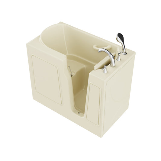 AMZ2646RBS - 26 in. x 46 in. Right Drain Quick Fill Walk-In Soaking Tub in Biscuit