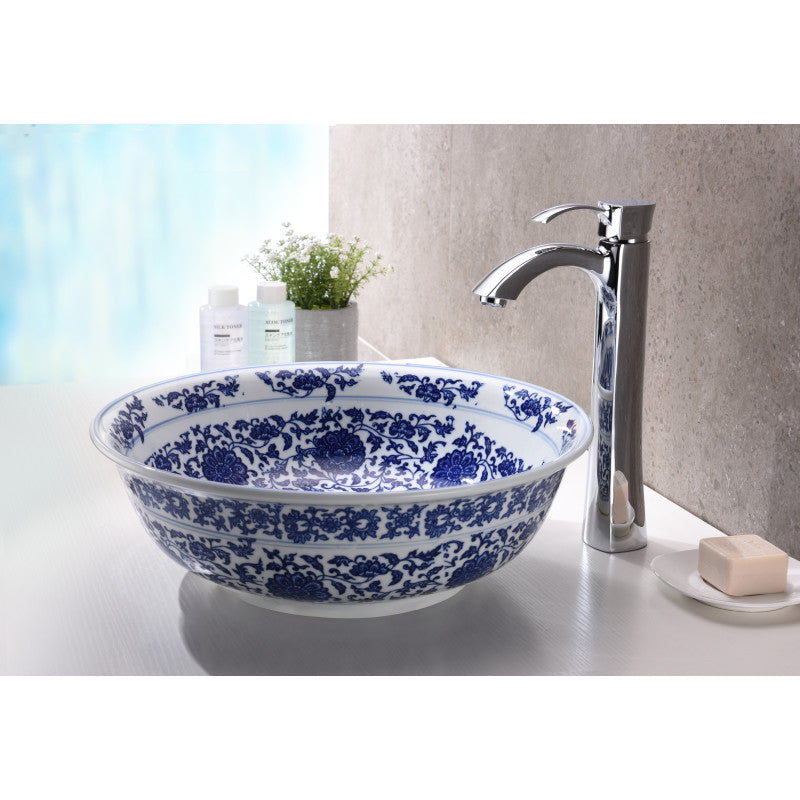 Cadence Series Vessel Sink in Décor White