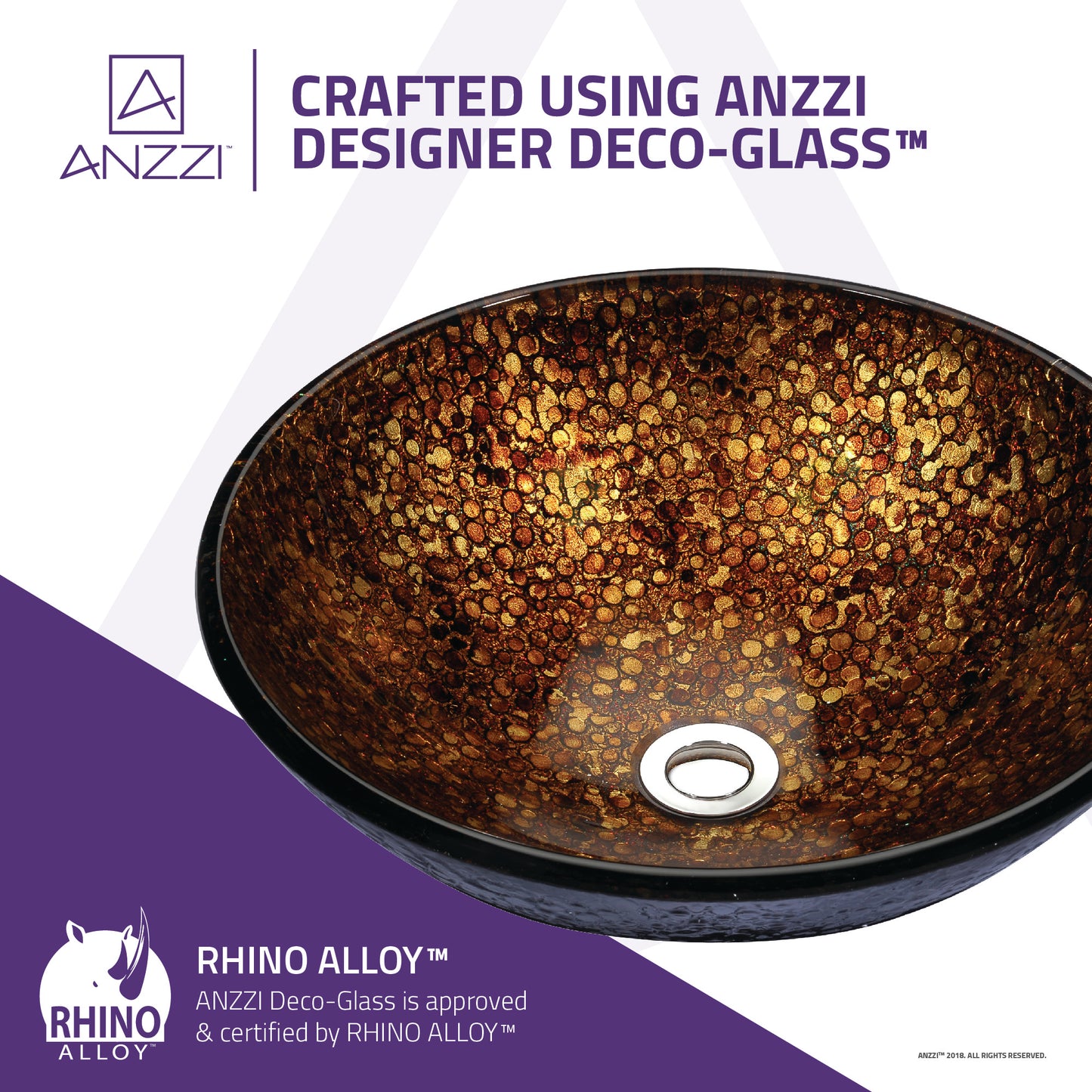 Tara Series Deco-Glass Vessel Sink
