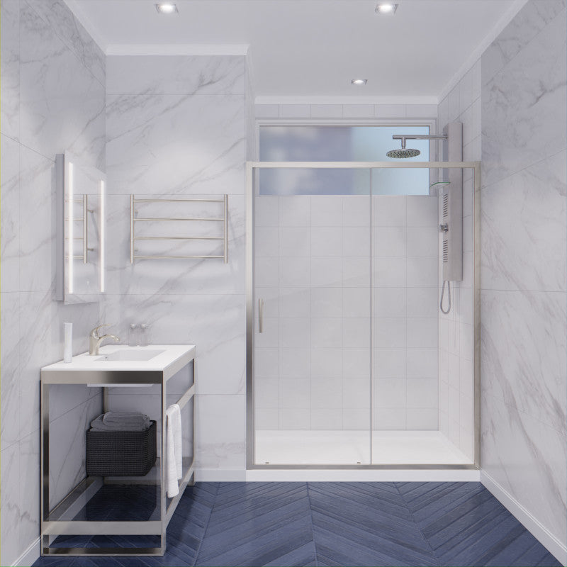 Halberd 48 in. x 72 in. Framed Shower Door with TSUNAMI GUARD