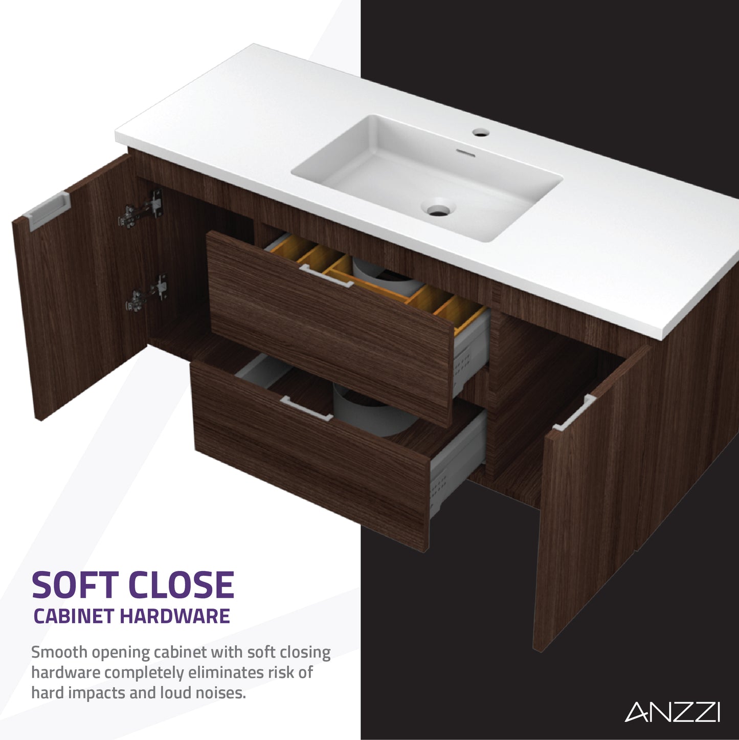 Conques 48 in W x 20 in H x 18 in D Bath Vanity with Cultured Marble Vanity Top in White with White Basin