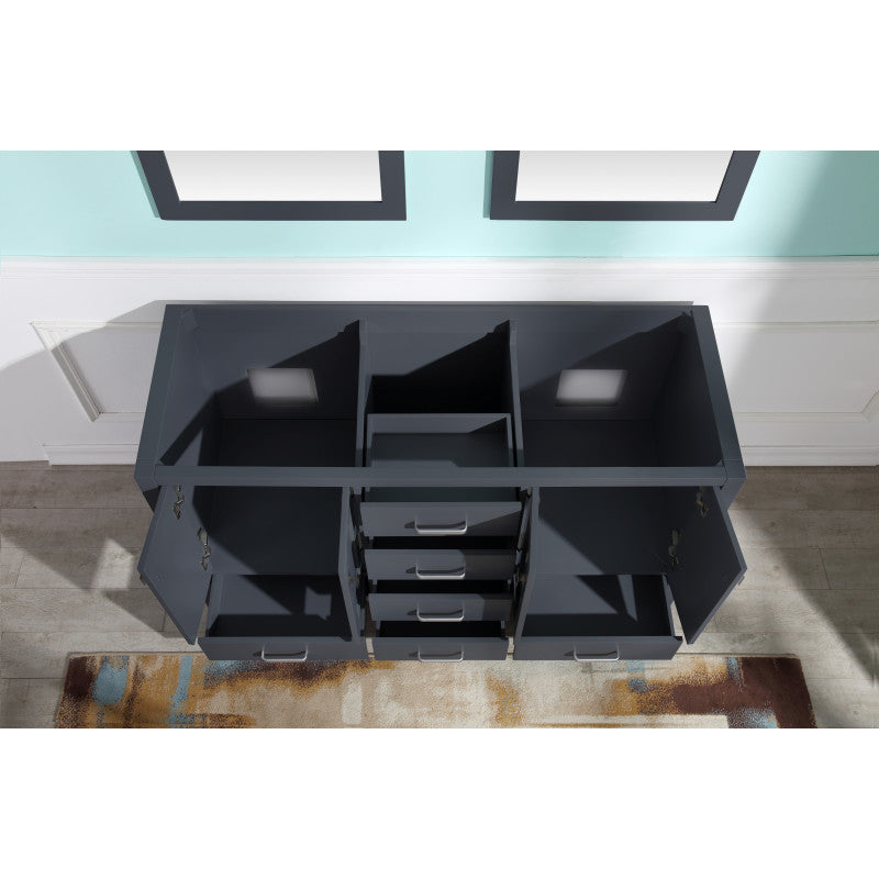 Chateau 60 in. W x 22 in. D Bathroom Vanity Set with Carrara Marble Top with White Sink