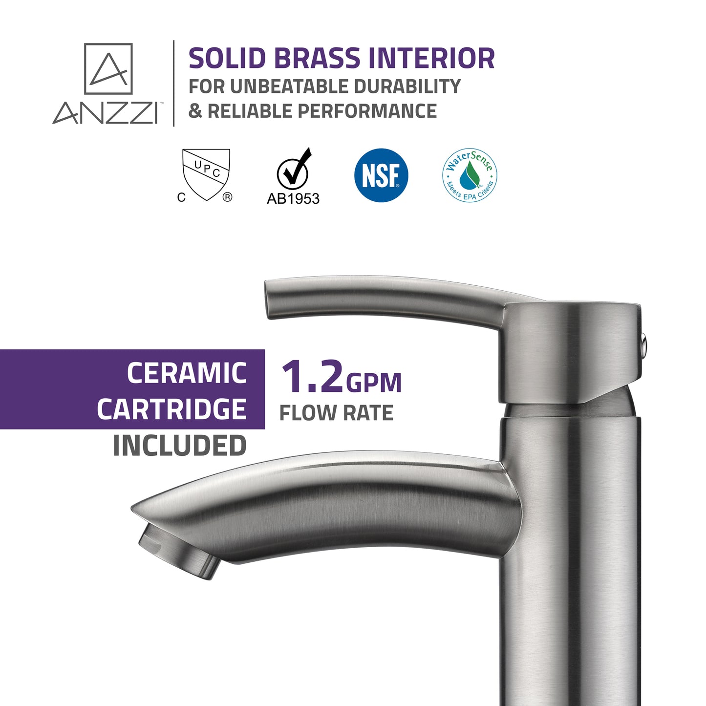 Quartet Single Hole Single-Handle Bathroom Faucet