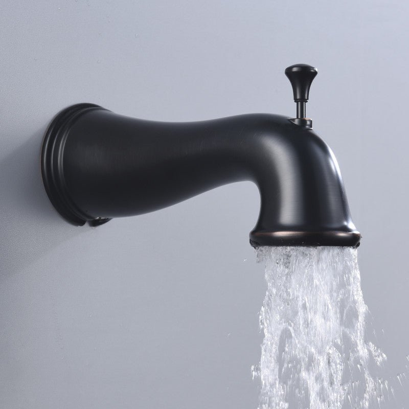 Mesto Series Single Handle Wall Mounted Showerhead and Bath Faucet Set in Oil Rubbed Bronze