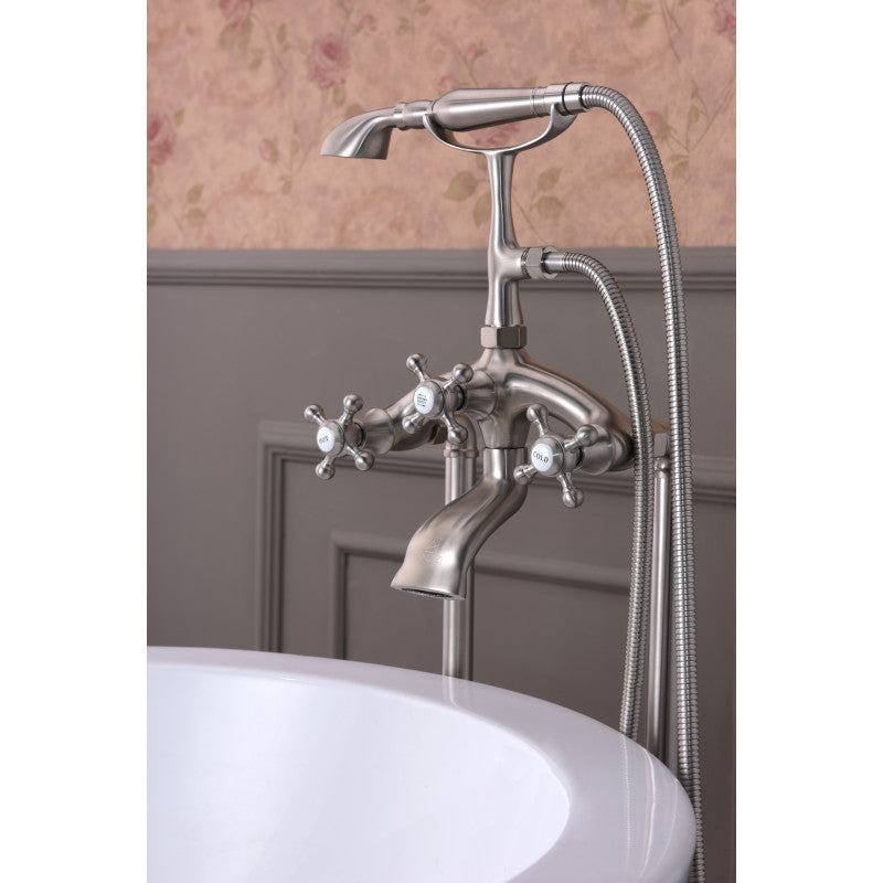 Tugela 3-Handle Claw Foot Tub Faucet with Hand Shower