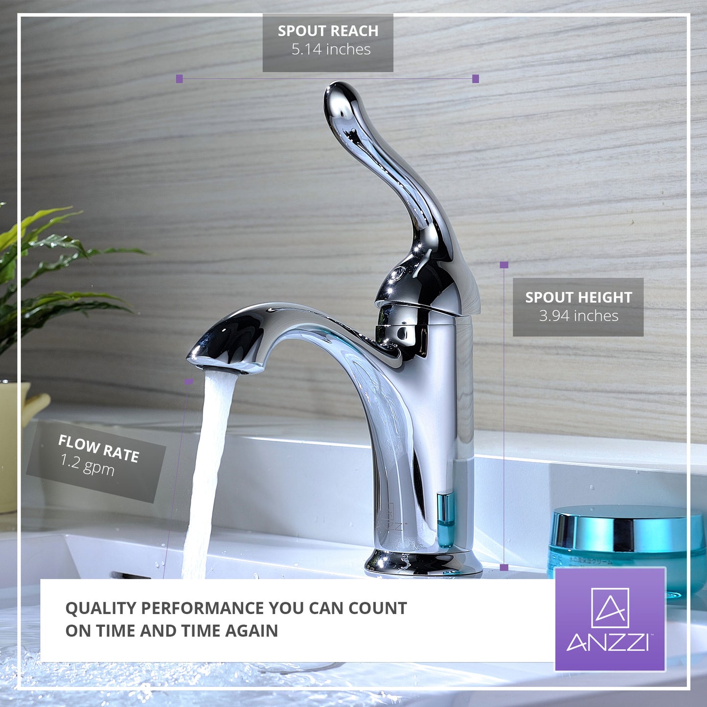 Arc Series Single Hole Single-Handle Low-Arc Bathroom Faucet