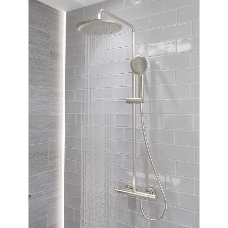 SH-AZ101BN - Heavy Rainfall Stainless Steel Shower Bar with Hand Sprayer in Brushed Nickel