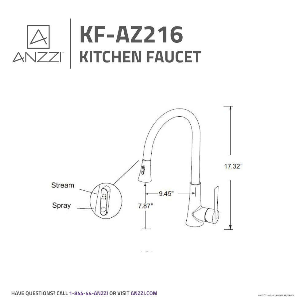 Tulip Single-Handle Pull-Out Sprayer Kitchen Faucet