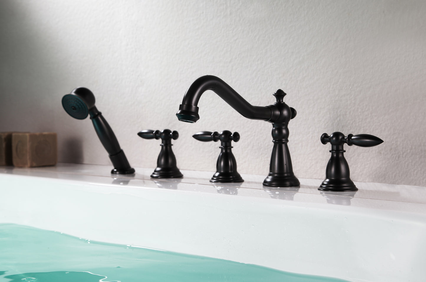 FR-AZ091ORB - Patriarch 2-Handle Deck-Mount Roman Tub Faucet with Handheld Sprayer in Oil Rubbed Bronze