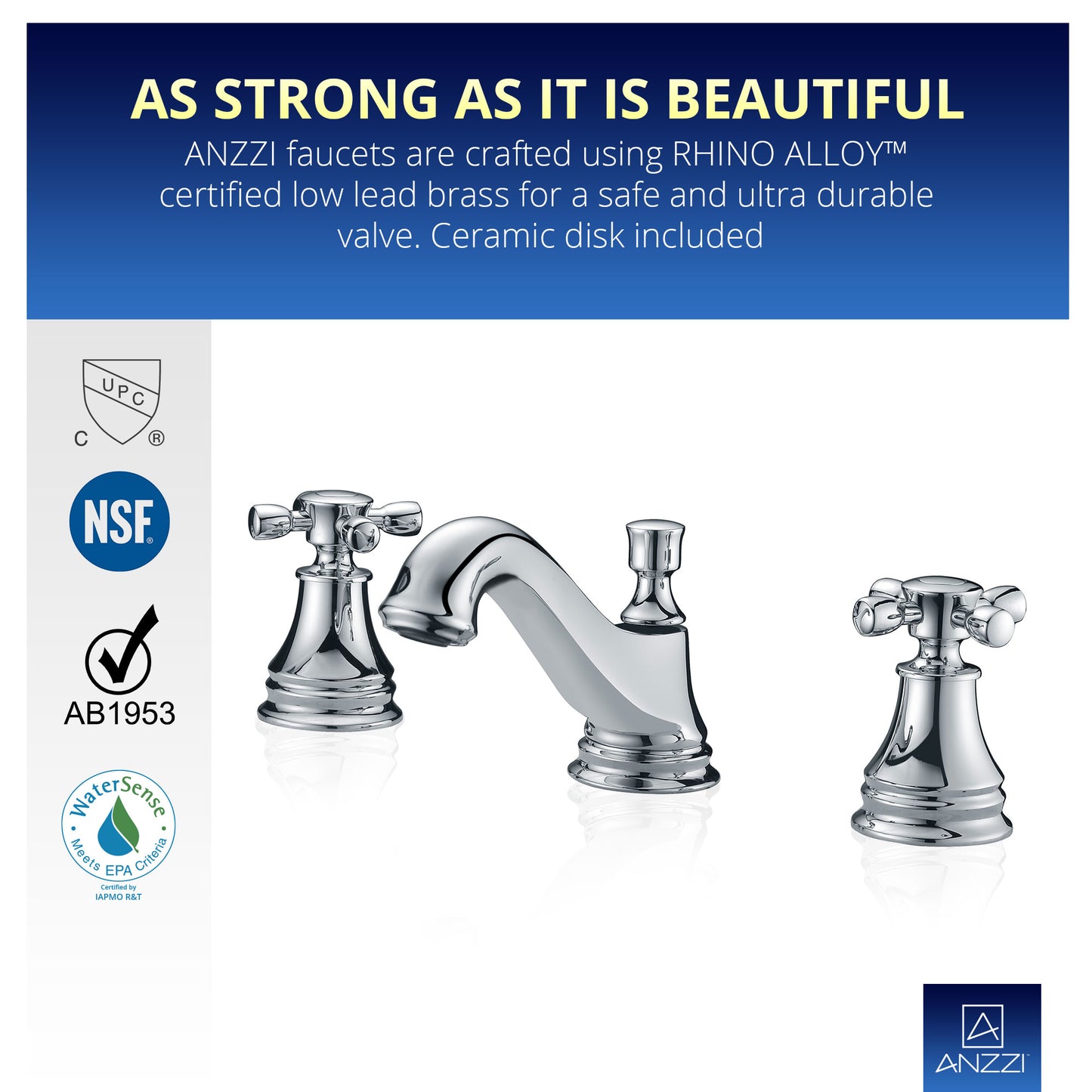 Melody Series 8 in. Widespread 2-Handle Mid-Arc Bathroom Faucet