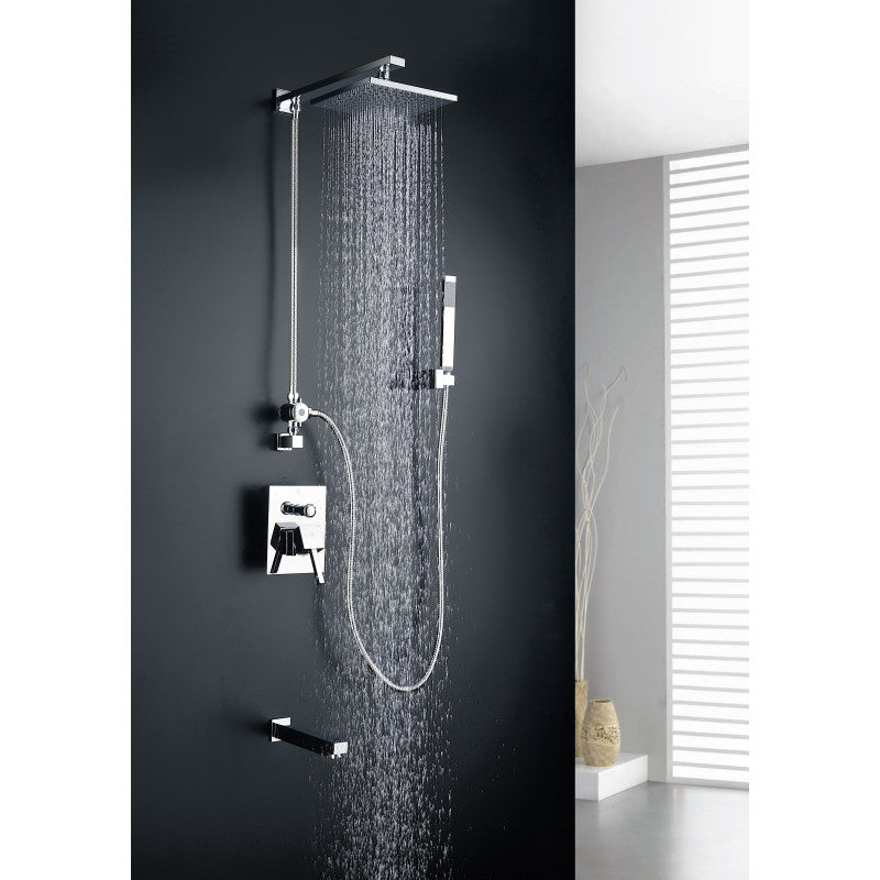 SH-AZ013 - Byne 1-Handle 1-Spray Tub and Shower Faucet with Sprayer Wand in Polished Chrome