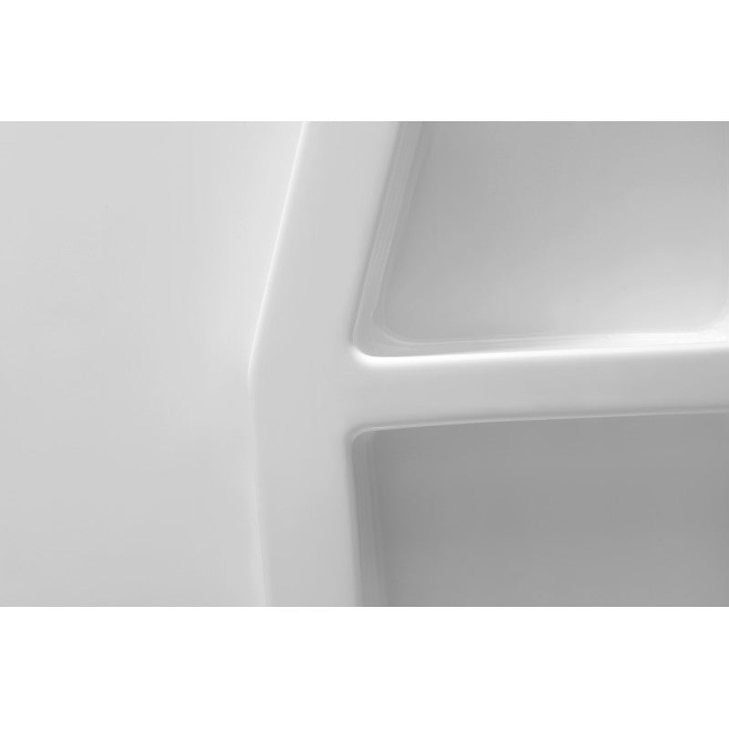 Rose 60 in. x 36 in. x 74 in. 3-piece DIY Friendly Alcove Shower Surround in White