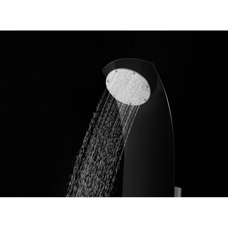 Llano Series 56 in. Full Body Shower Panel System with Heavy Rain Shower and Spray Wand in Black