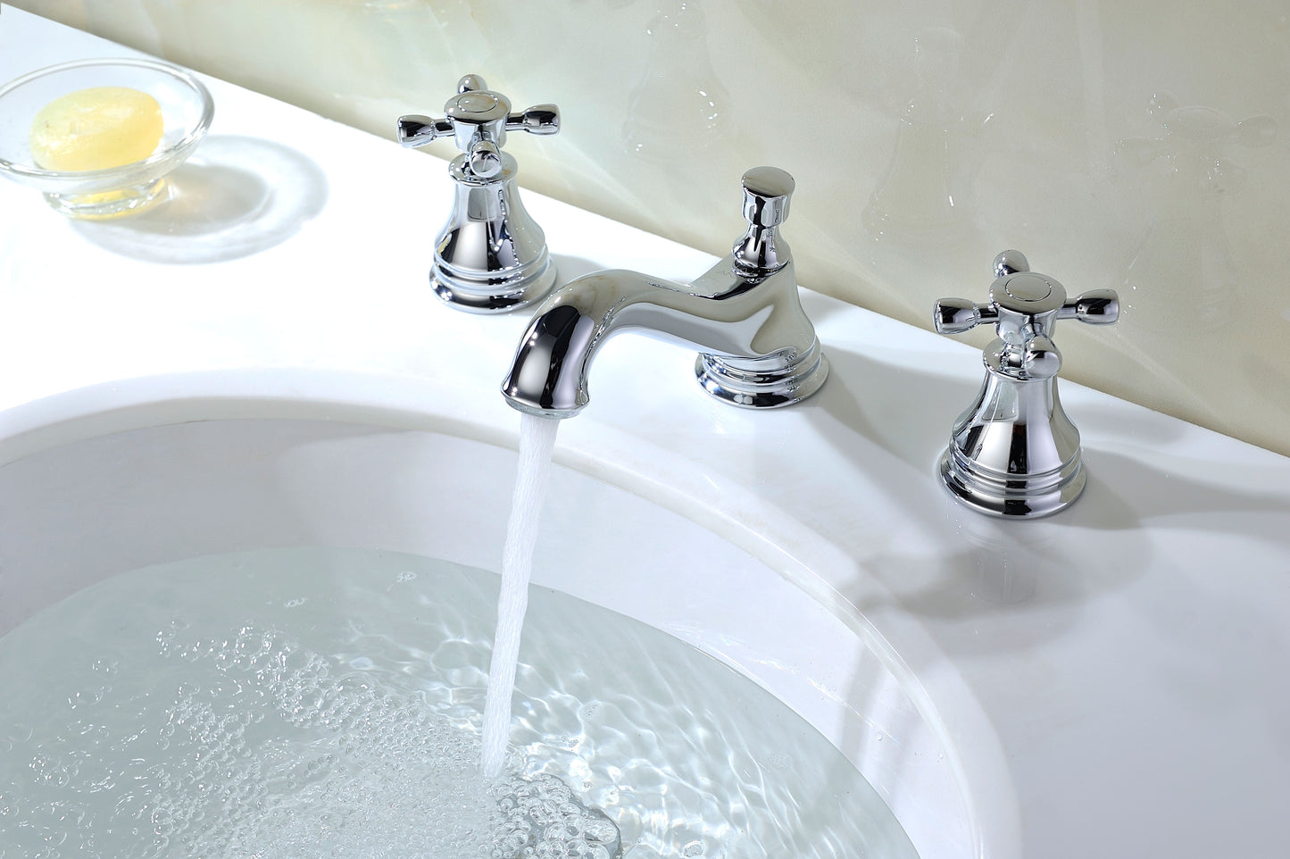 Melody Series 8 in. Widespread 2-Handle Mid-Arc Bathroom Faucet