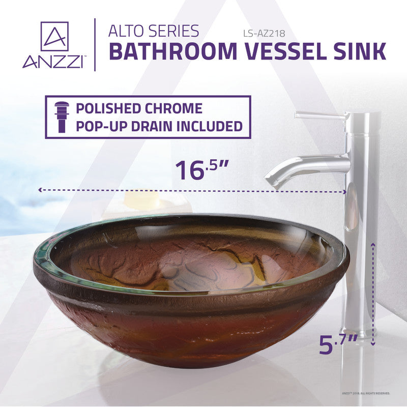 Alto Series Vessel Sink in Molten Gold
