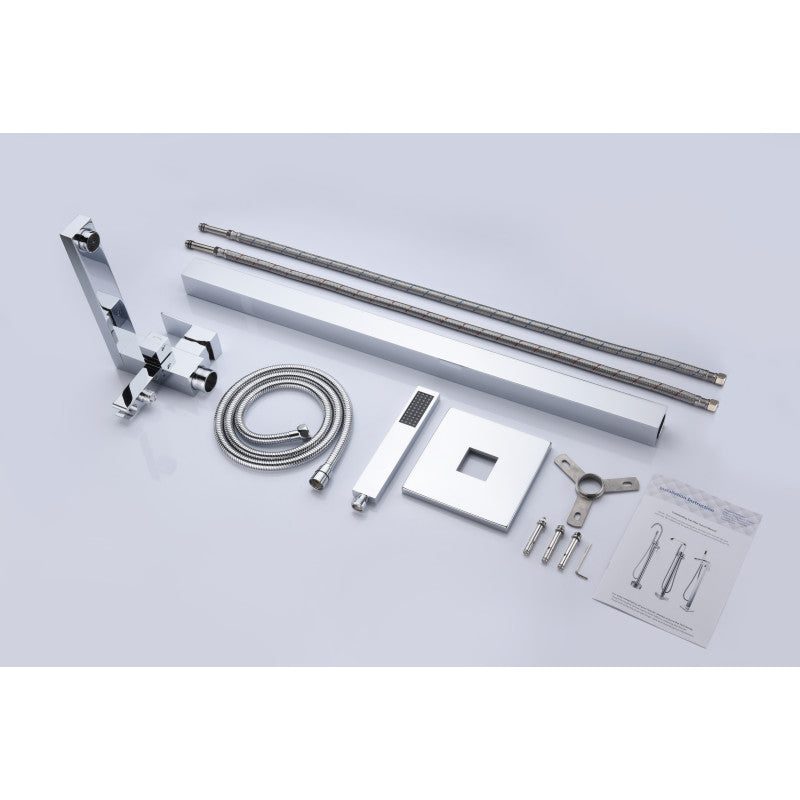 Khone 2-Handle Claw Foot Tub Faucet with Hand Shower