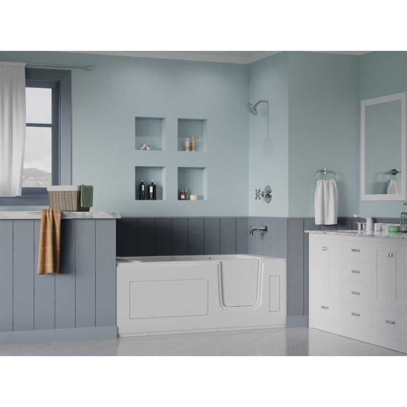 AMZ3060SIRWS - 30 in. x 60 in. Right Drain Step-In Walk-In Soaking Tub with Low Entry Threshold in White