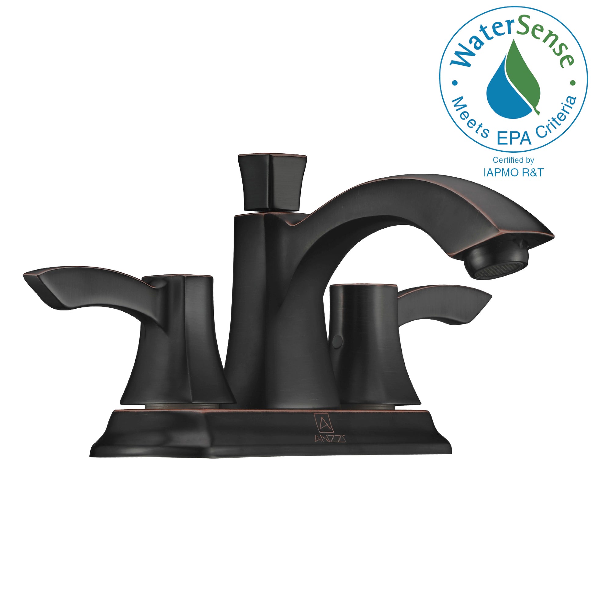 L-AZ014ORB - Vista Series 4 in. Centerset 2-Handle Mid-Arc Bathroom Faucet in Oil Rubbed Bronze