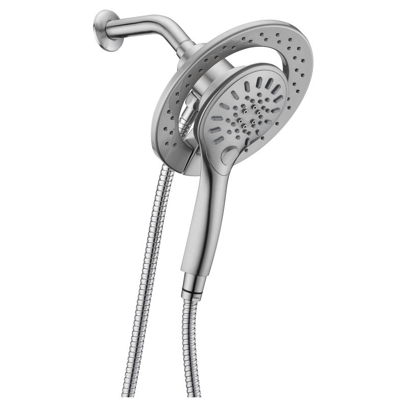 SH-AZ067BN - Valkyrie Retro-Fit 3-Spray Patterns with 7.48 in. Wall Mounted Dual Shower Heads with Magnetic Divert in Brushed Nickel