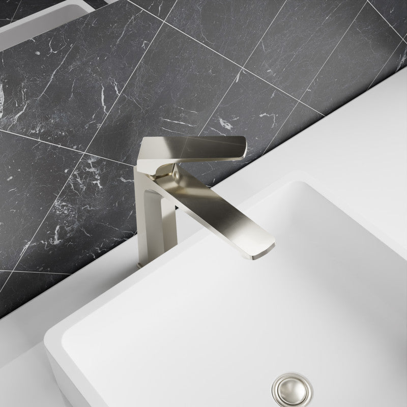 Single Handle Single Hole Bathroom Vessel Sink Faucet With Pop-up Drain