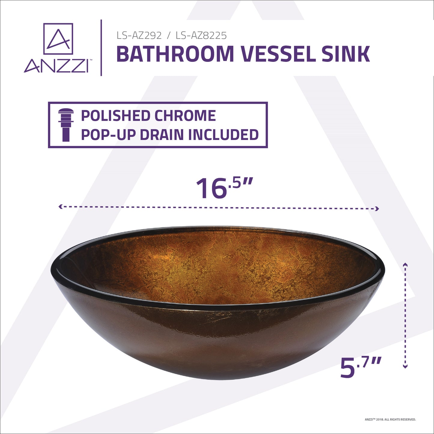 Gardena Series Deco-Glass Vessel Sink