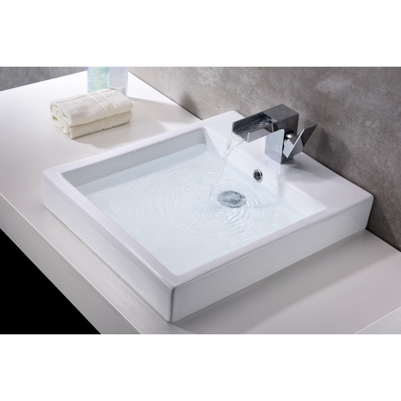 Deux Series Ceramic Vessel Sink in White
