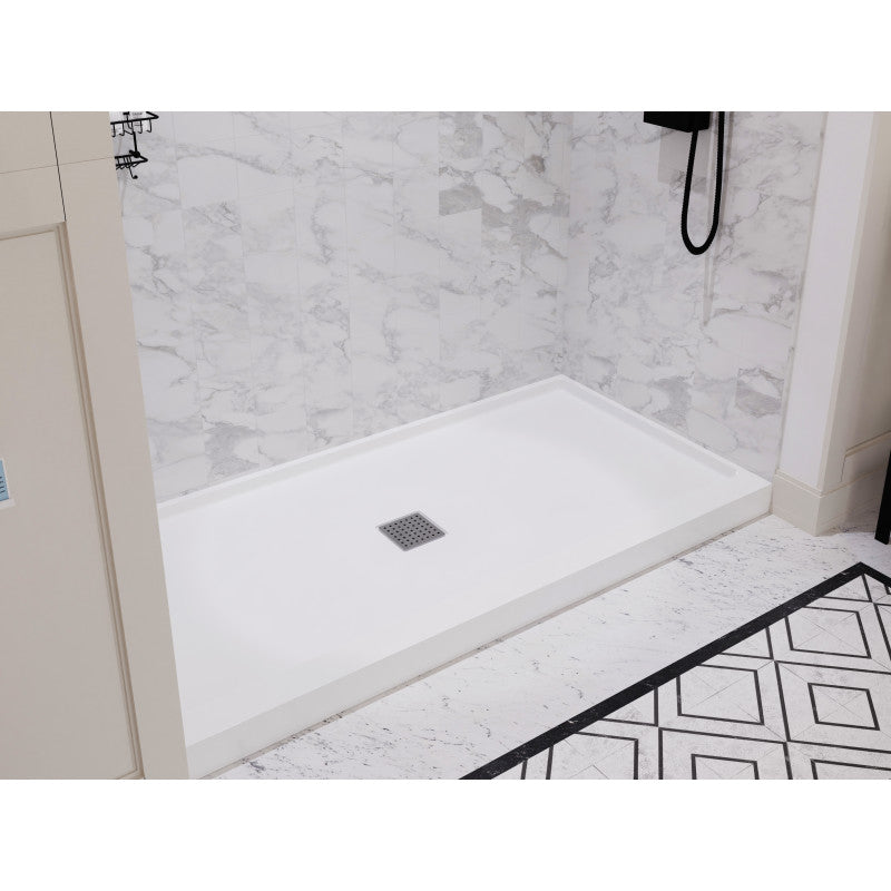Alexander 60 in. x 30 in. Shower Base in White