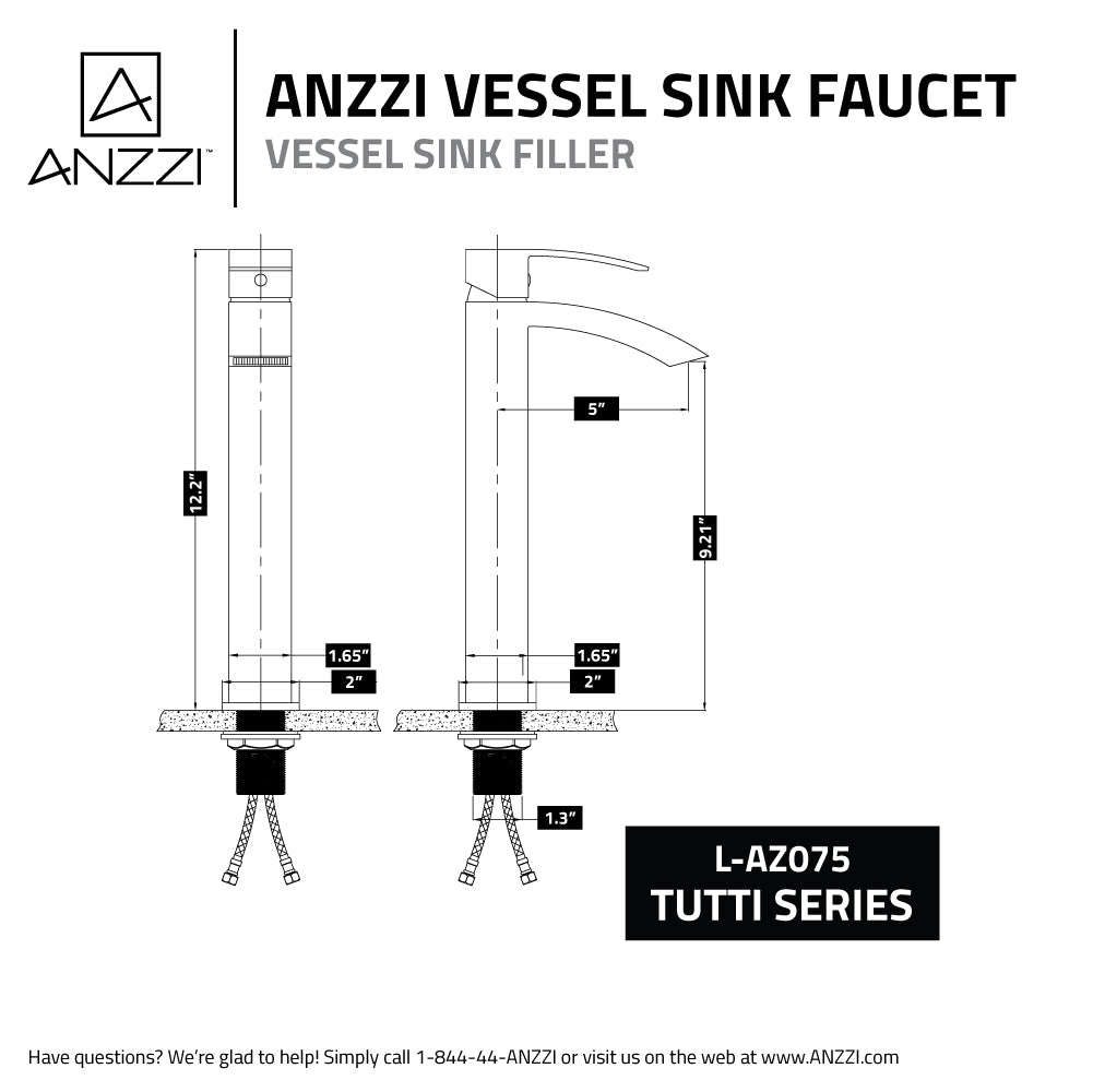Tutti Single Hole Single-Handle Bathroom Faucet