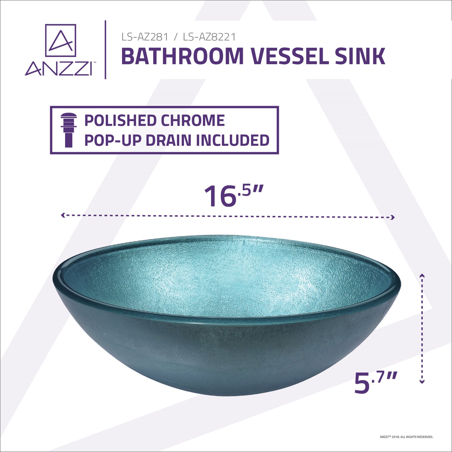Gardena Series Deco-Glass Vessel Sink