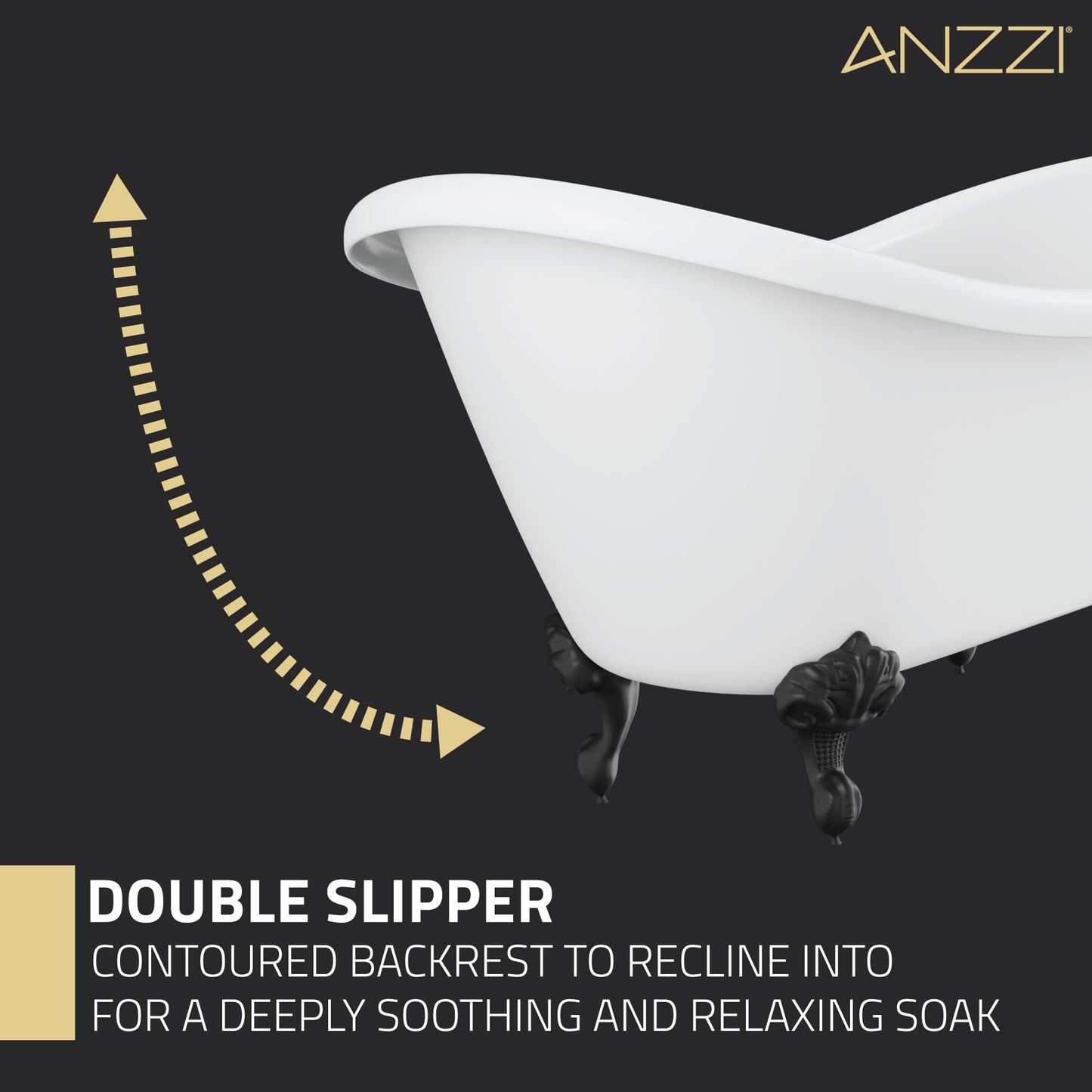 Falco Series 70 in. x 29 in. Soaking Freestanding Bathtub with Center Drain in Glossy White with Matte Black Feet