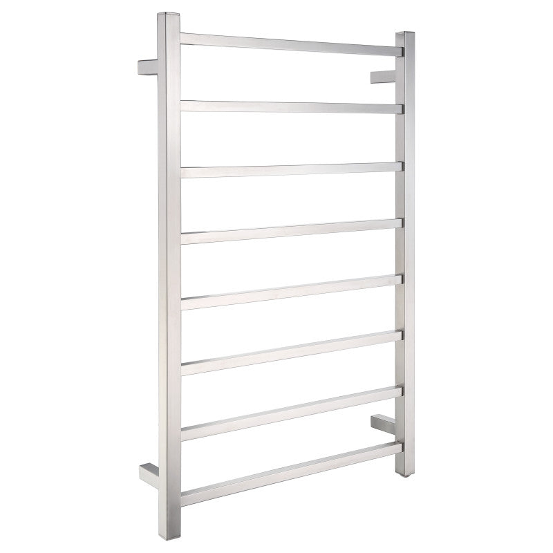 TW-AZ026CH - Bell Series 8-Bar Wall Mounted Electric Plug-In Bathroom Towel Warmer Rack in Polished Chrome Finish Stainless Steel