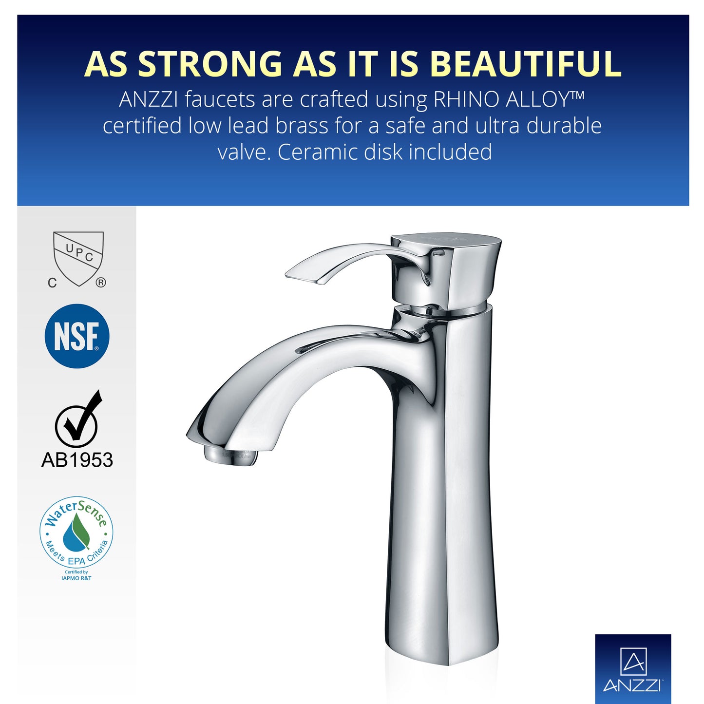 Rhythm Series Single Hole Single-Handle Mid-Arc Bathroom Faucet