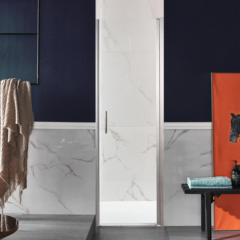 Lancer 29 in. x 72 in. Semi-Frameless Shower Door with TSUNAMI GUARD