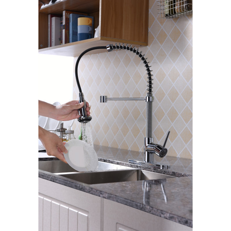 Step Single Handle Pull-Down Sprayer Kitchen Faucet