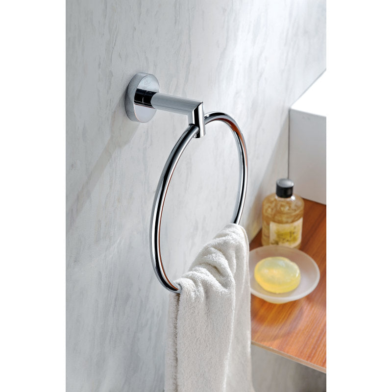 AC-AZ009 - Caster 2 Series Towel Ring in Polished Chrome