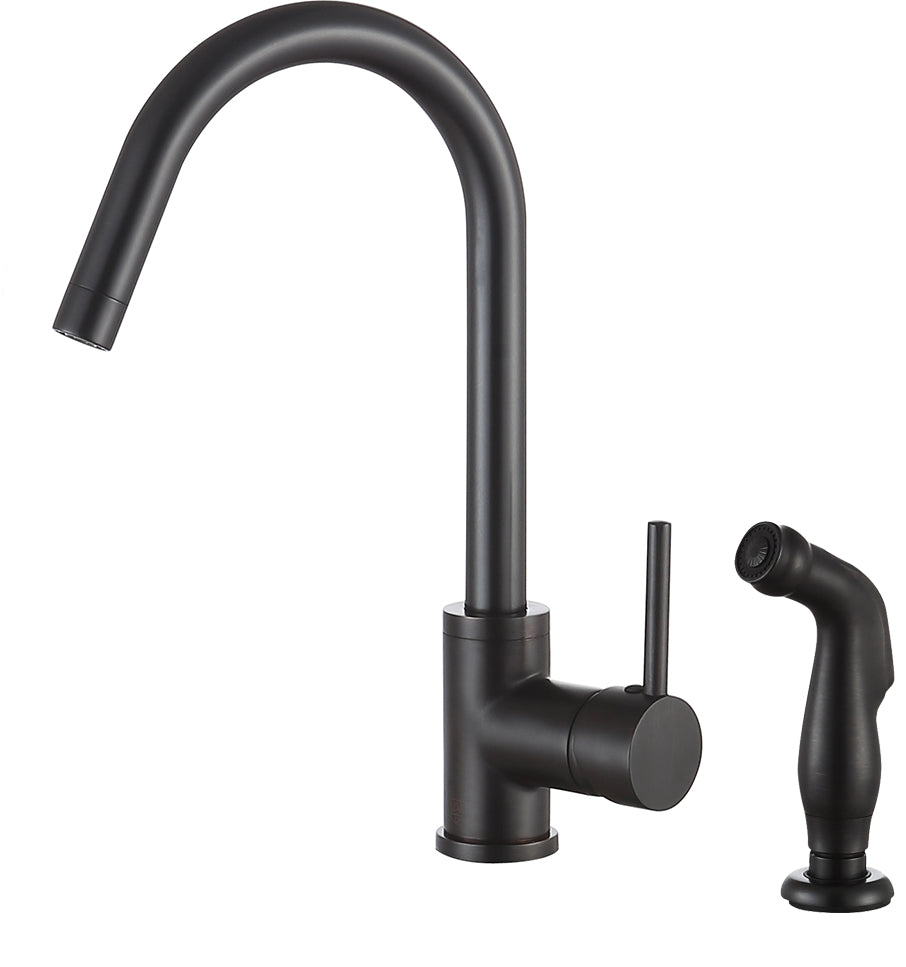 KF-AZ222ORB - Farnese Single-Handle Standard Kitchen Faucet with Side Sprayer in Oil Rubbed Bronze