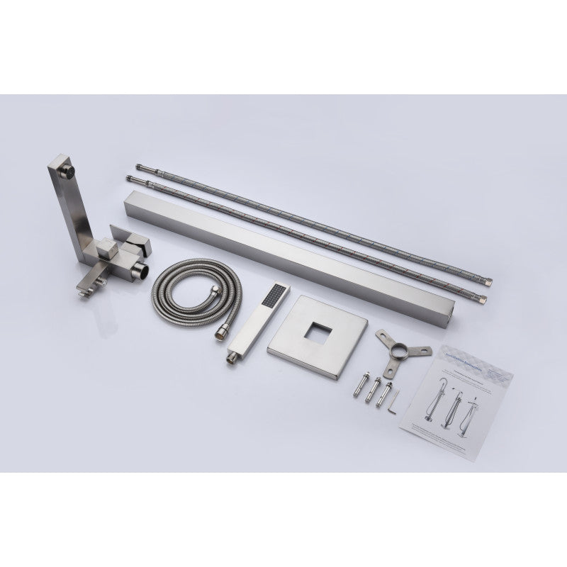 Khone 2-Handle Claw Foot Tub Faucet with Hand Shower