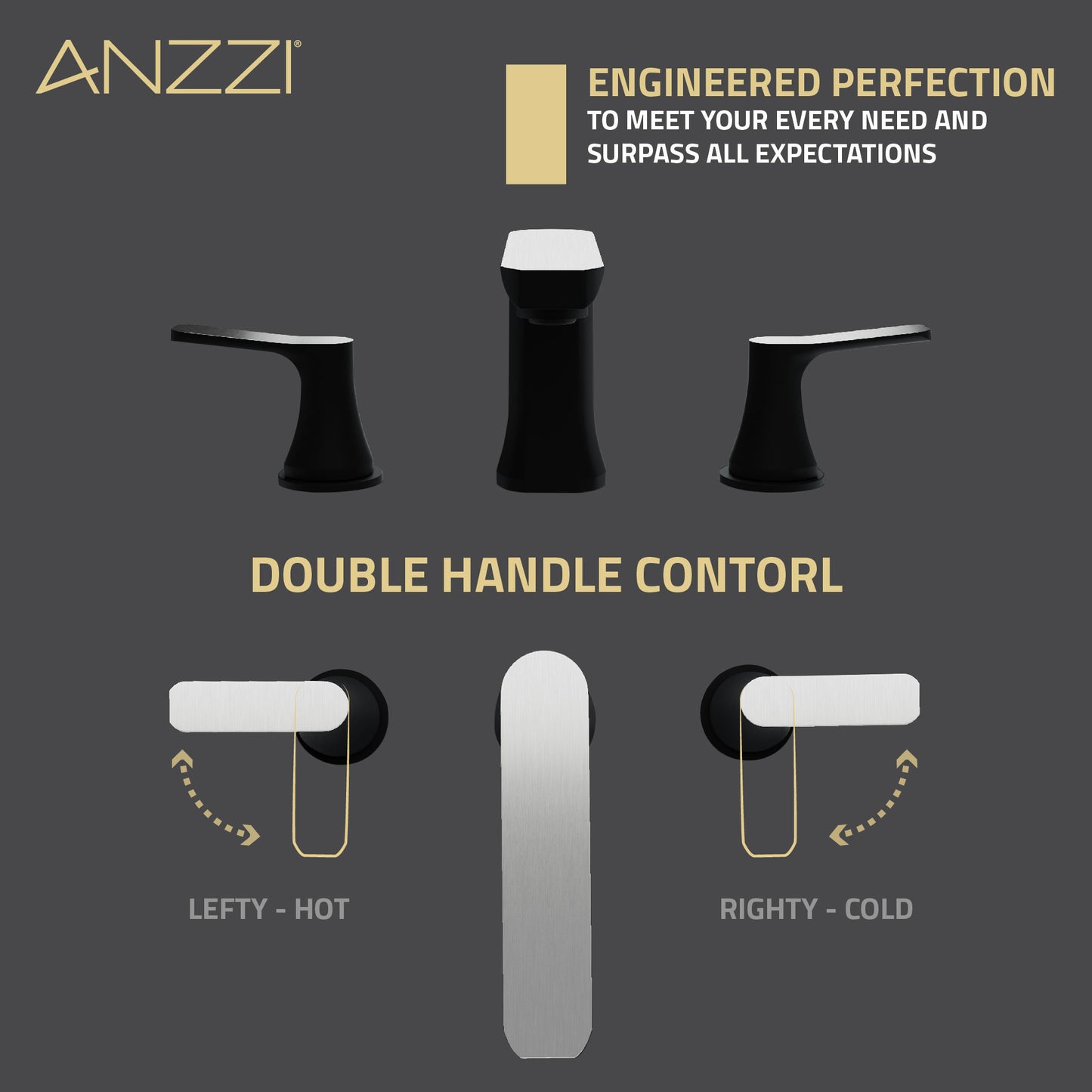 2-Handle 3-Hole 8 in. Widespread Bathroom Faucet With Pop-up Drain