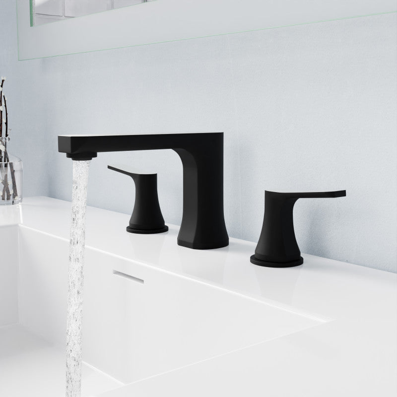 2-Handle 3-Hole 8 in. Widespread Bathroom Faucet With Pop-up Drain