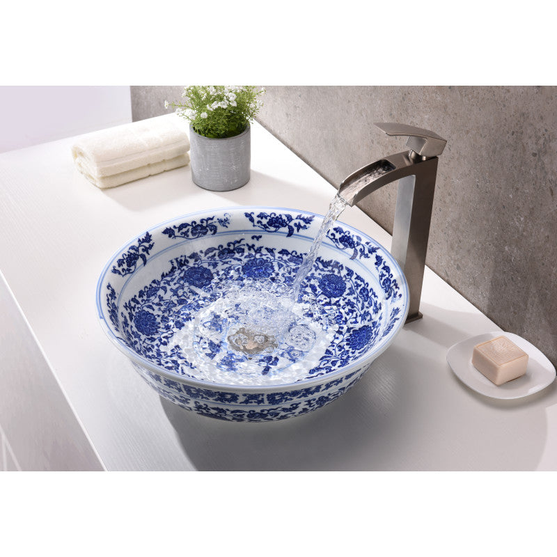 Cadence Series Vessel Sink in Décor White