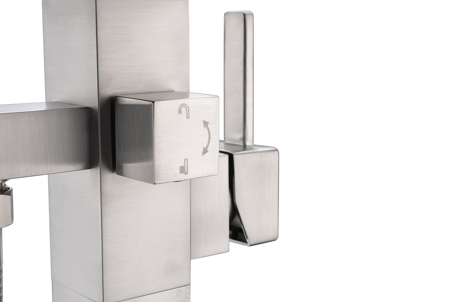 Angel 2-Handle Claw Foot Tub Faucet with Hand Shower