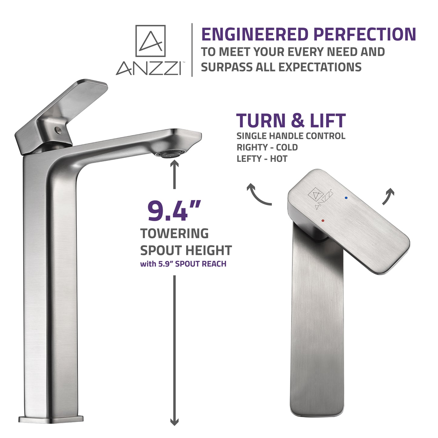 Vibra Single Hole Single-Handle Bathroom Sink Faucet