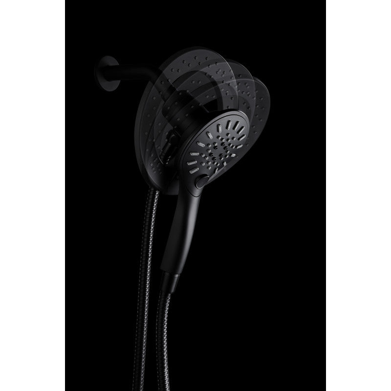 Magnetic Valkyrie Multi-Spray Retro-Fit 7.48 in. Dual Wall Mount Fixed and Handheld Shower Head with Magna-Diverter