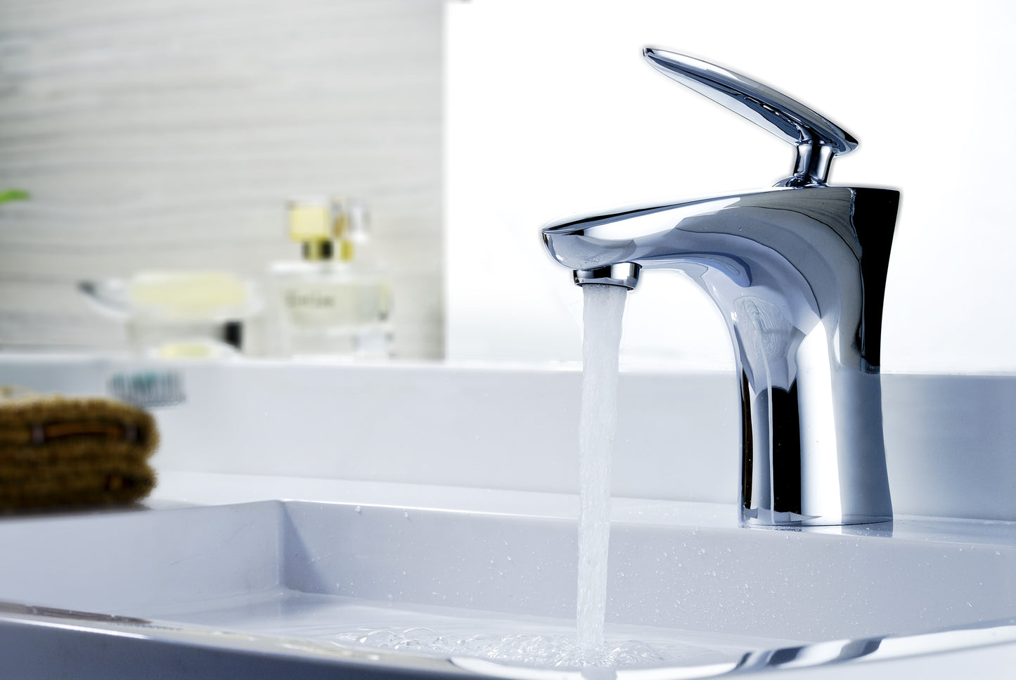 Tone Series Single Hole Single-Handle Low-Arc Bathroom Faucet in Polished Chrome